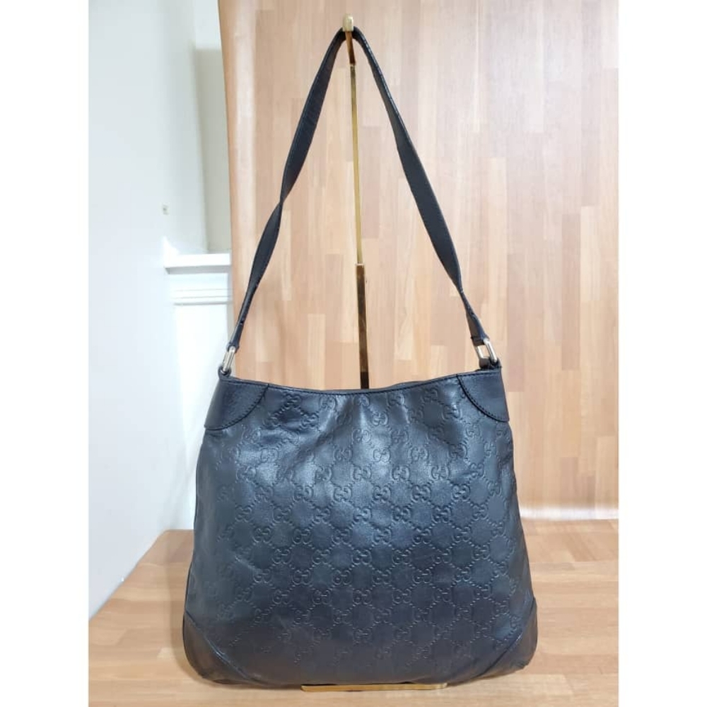 Authentic Gucci GG Monogram Leather Shoulder Bag